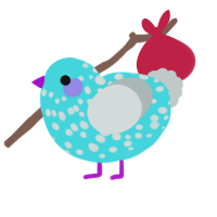 (unnamed), a aqua and silver chicken with a speckle pattern