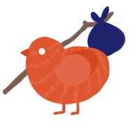 Vermilion Puppy, a vermilion chicken with a bar pattern