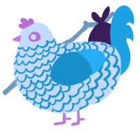 (unnamed), a sable and vermilion chicken with a lace pattern