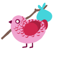 (unnamed), a pink and crimson chicken with a half-lace pattern