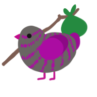 (unnamed), a grey and plum chicken with a bar pattern