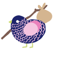 (unnamed), a navy and pink chicken with a lace pattern