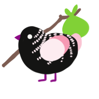 (unnamed), a black and rose chicken with a half-bar pattern