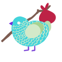 (unnamed), a aqua and gluppy chicken with a lace pattern