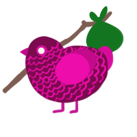 (unnamed), a wine and fuchsia chicken with a lace pattern