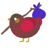 (unnamed), a bark and crimson chicken with a lace pattern