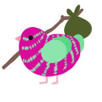 (unnamed), a fuchsia and spring chicken with a bar pattern
