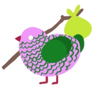 Garden party, a lavender and leaf chicken with a lace pattern