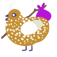 (unnamed), a gold and white chicken with a speckle pattern