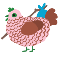 strawberry mousse, a rose and russet chicken with a lace pattern