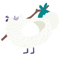 ww overcast zw, a white chicken with a lace pattern