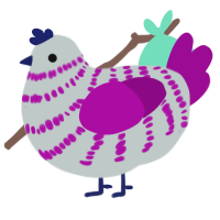 (unnamed), a silver and plum chicken with a bar pattern