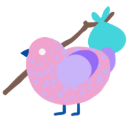 (unnamed), a pink and lilac chicken with a speckle pattern