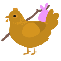 (unnamed), a ochre chicken with a neck-speckle pattern