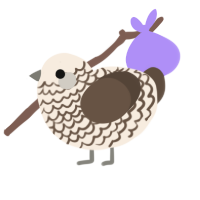 CocoMilk, a cream and bark chicken with a lace pattern
