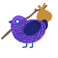 (unnamed), a blurple and navy chicken with a lace pattern