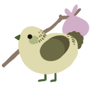 Zoe, a yellow and olive chicken with a neck-band pattern