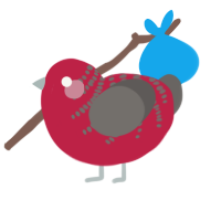 胭脂, a crimson and grey chicken with a half-bar pattern