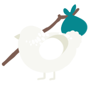 Light, a white chicken with a neck-speckle pattern