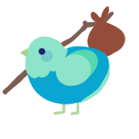 ectoplasm, a cerulean and mint chicken with a head pattern
