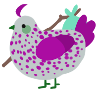 au gratin, a silver and plum chicken with a speckle pattern