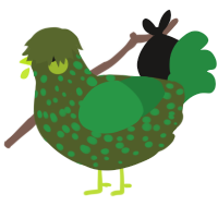 (unnamed), a olive and viridian chicken with a speckle pattern