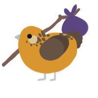The heir, a orange and bark chicken with a neck-speckle pattern