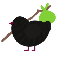 (unnamed), a black and sable chicken with a bar pattern
