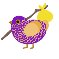 (unnamed), a violet and honey chicken with a lace pattern