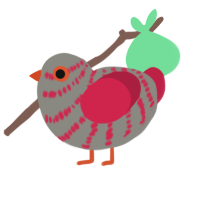 Chiave, a ash and crimson chicken with a bar pattern