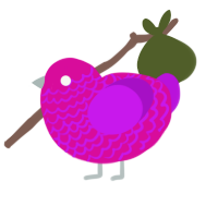 Hydrophobophobia, a fuchsia and amethyst chicken with a lace pattern