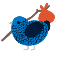 Kathisophobia, a sapphire and tumblr chicken with a lace pattern