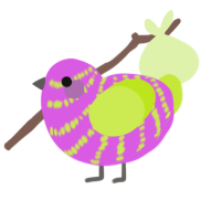 (unnamed), a orchid and lime chicken with a bar pattern