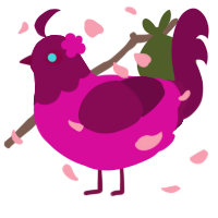 (unnamed), a fuchsia and wine chicken with a head pattern
