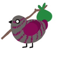 (unnamed), a grey and wine chicken with a bar pattern