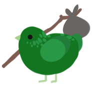 (unnamed), a leaf and viridian chicken with a neck-speckle pattern