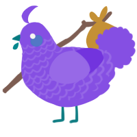 (unnamed), a blurple chicken with a lace pattern