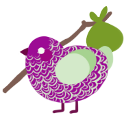 (unnamed), a plum and gluppy chicken with a double-lace pattern