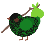 (unnamed), a black and leaf chicken with a double-lace pattern