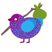 (unnamed), a plum and sky chicken with a double-lace pattern