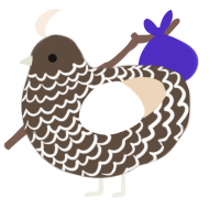 (unnamed), a bark and cream chicken with a lace pattern