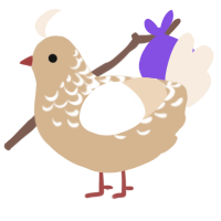 A beige and cream chicken with a half-lace pattern