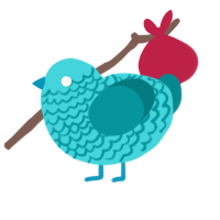 (unnamed), a aqua and teal chicken with a lace pattern