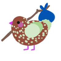 Pistachio Bark, a russet and gluppy chicken with a speckle pattern