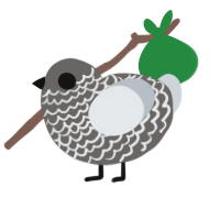 big eye, a grey and mist chicken with a lace pattern