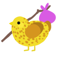 (unnamed), a yellow and ochre chicken with a speckle pattern