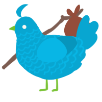 bleu, a cerulean chicken with a lace pattern