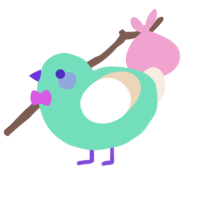 vaporwave, a mint and cream chicken