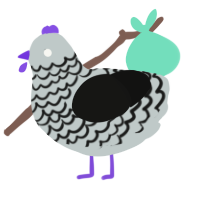 A silver and black chicken with a lace pattern