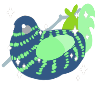 A beige and plum chicken with a bar pattern